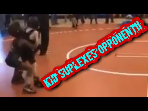 Kid With One Arm Suplexes His Opponent! unreal!