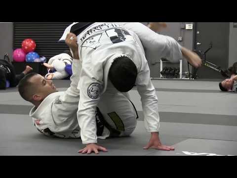 Leka Vieira rolling with Checkmat founder Leo Vieira after being promoted to 5th Degree black belt