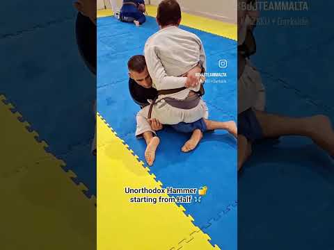 Unorthodox Hammer 🔐 starting from Half 🦋 #bjj #jiujitsu #combatsports #grappling