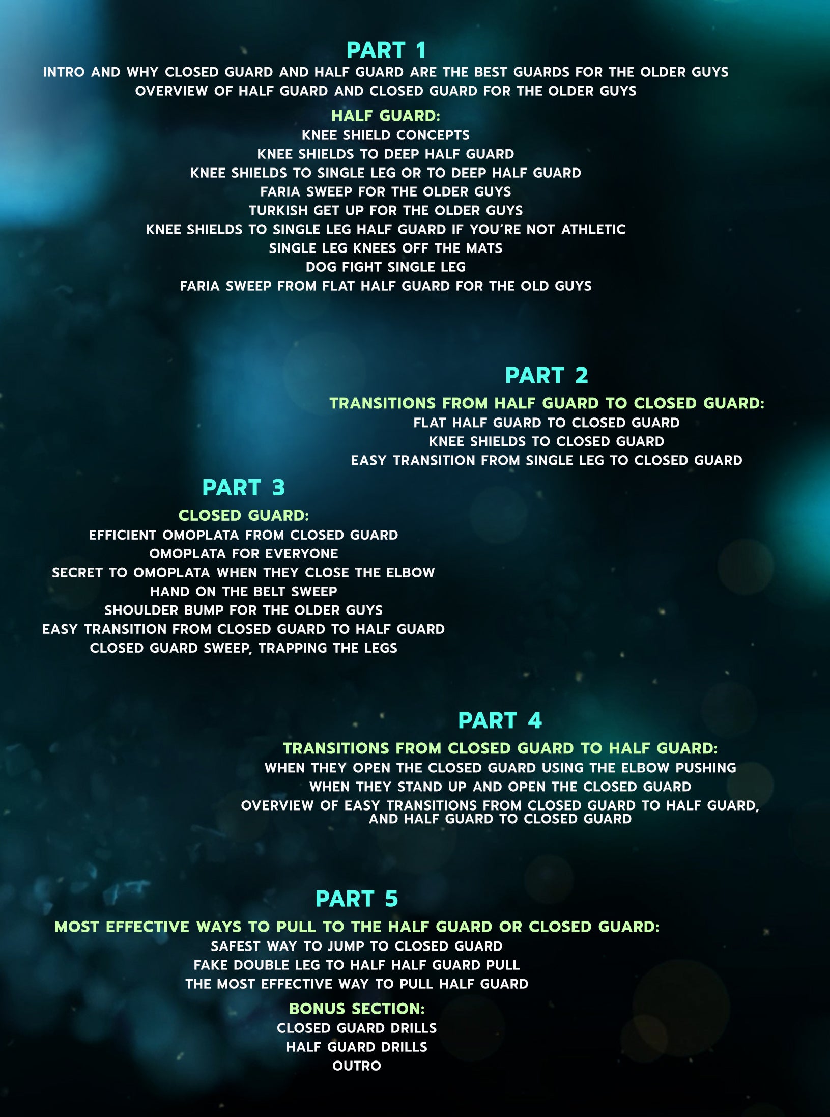 Jiu Jitsu For Old Guys Bottom Game: Half Guard and Closed Guard by Bernardo Faria image 2