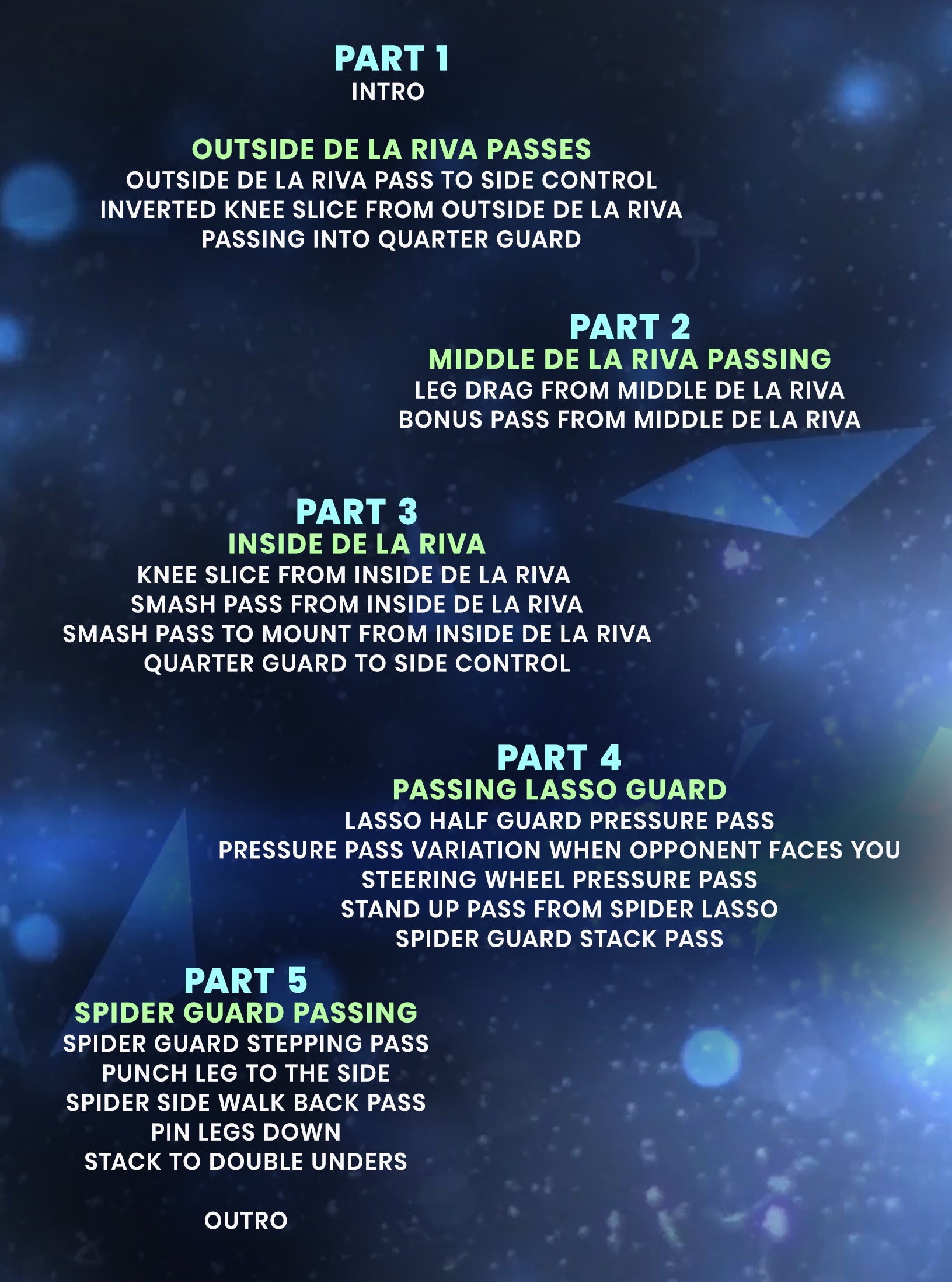 0 To 100 Open Guard Passing: De La riva - Lasso - Spider by Felipe Pena Preguica image 2