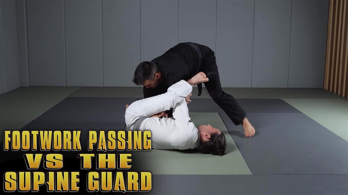 Footwork Passing vs The Supine Guard by Isaac Doederlein image 3