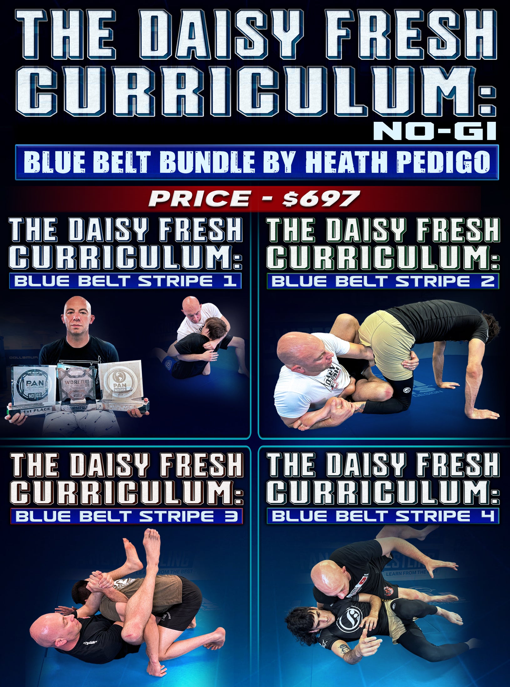 The Daisy Fresh Curriculum: Blue Belt - No Gi Bundle by Heath Pedigo