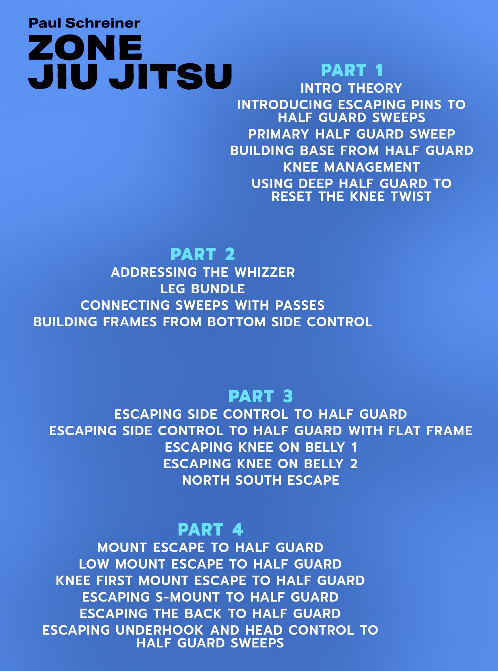 Zone Jiu-Jitsu Connecting Pin Escapes with Half Guard Sweeps by Paul Schreiner image 2