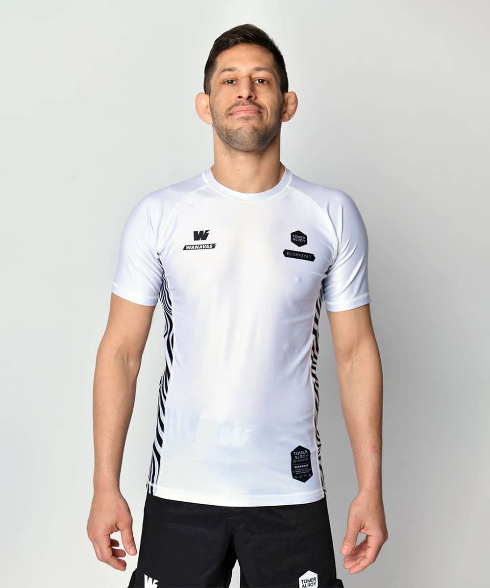BJJ Mindset Short Sleeve White Rash Guard