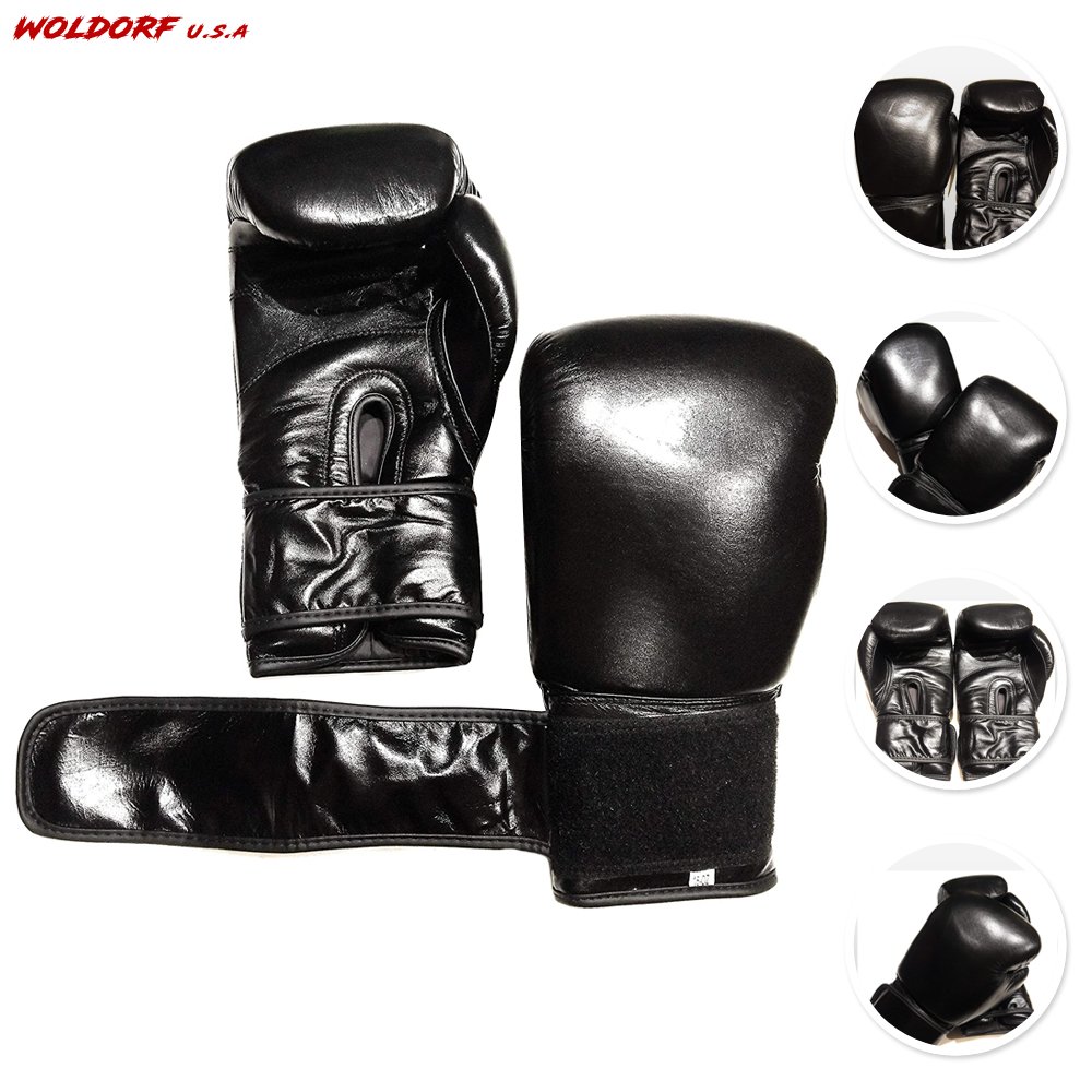Boxing Glove to Grade in leather Black color
