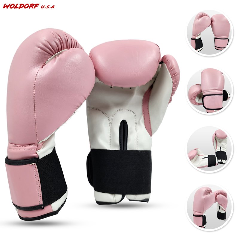 Woldorf USA Boxing Gloves Pink Kickboxing, Training Gloves
