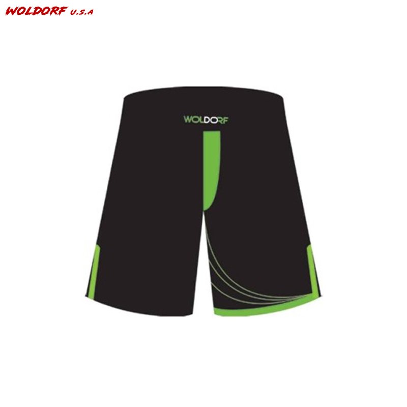 MMA BOARD SHORTS IN BLACK/GREEN