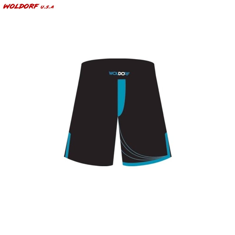 MMA BOARD SHORTS IN BLACK/BLUE
