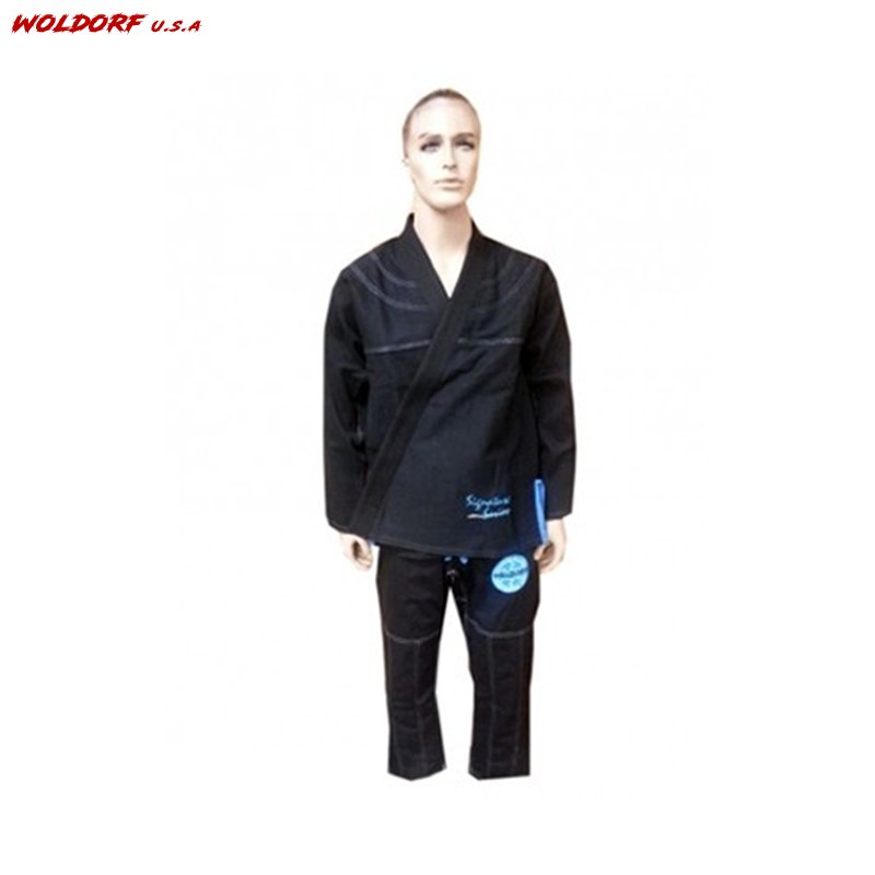 JIU JITSU KIMONO PEARL WEAVE Gi BLACK/BLUE