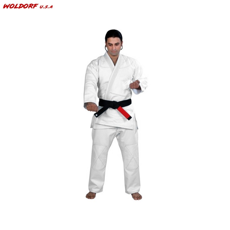 Woldorf USA GOOD LUCK JIU JITSU KIMONO WHITE
