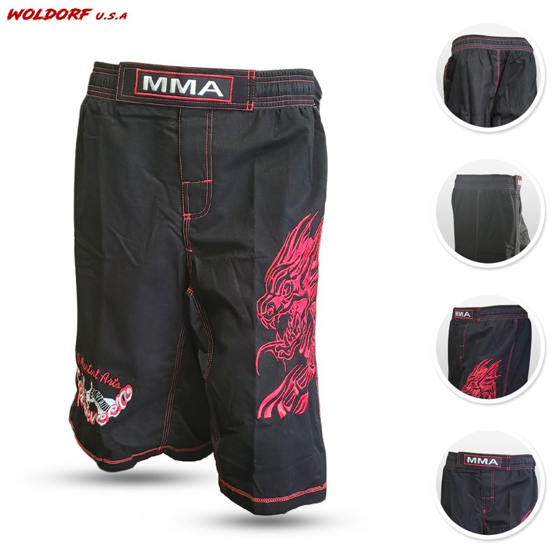 MMA SHORTS IN RIBSTOP COTTON