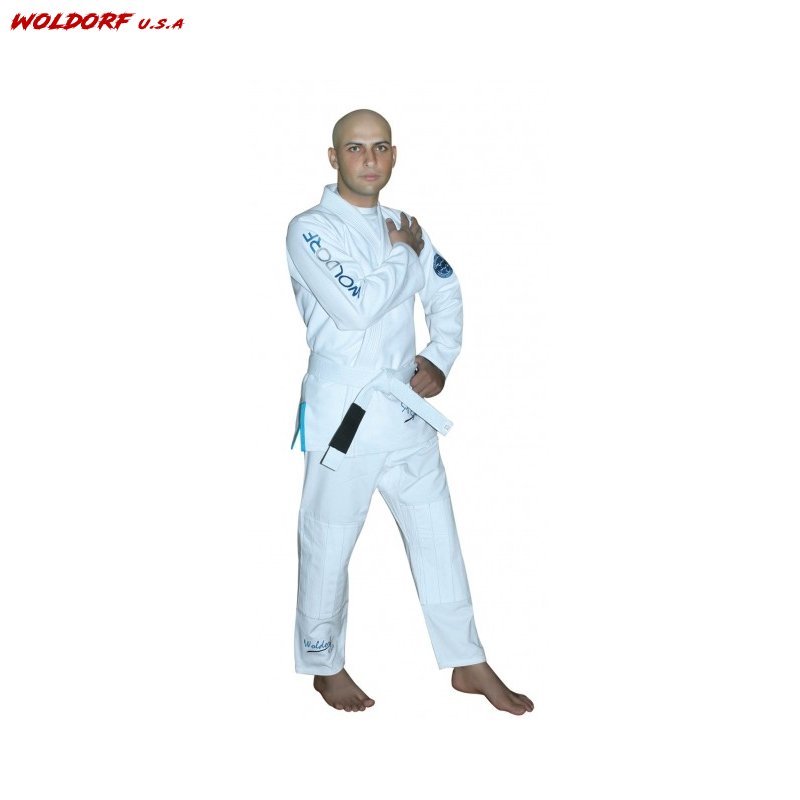 Woldorf USA Pearl Weave Jiu Jitsu Kimono in White