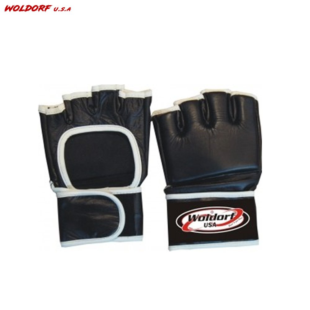 MMA gloves in leather open palm style
