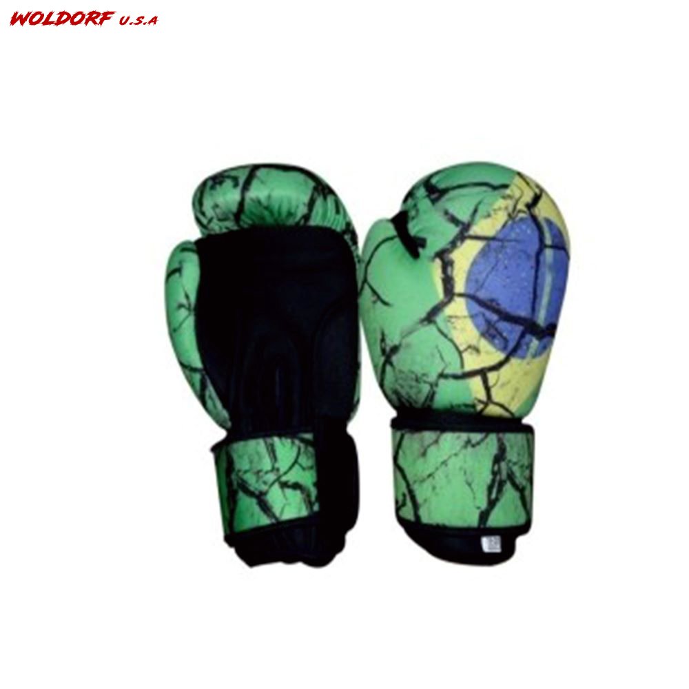 Washable Boxing Gloves Brazilian Flag