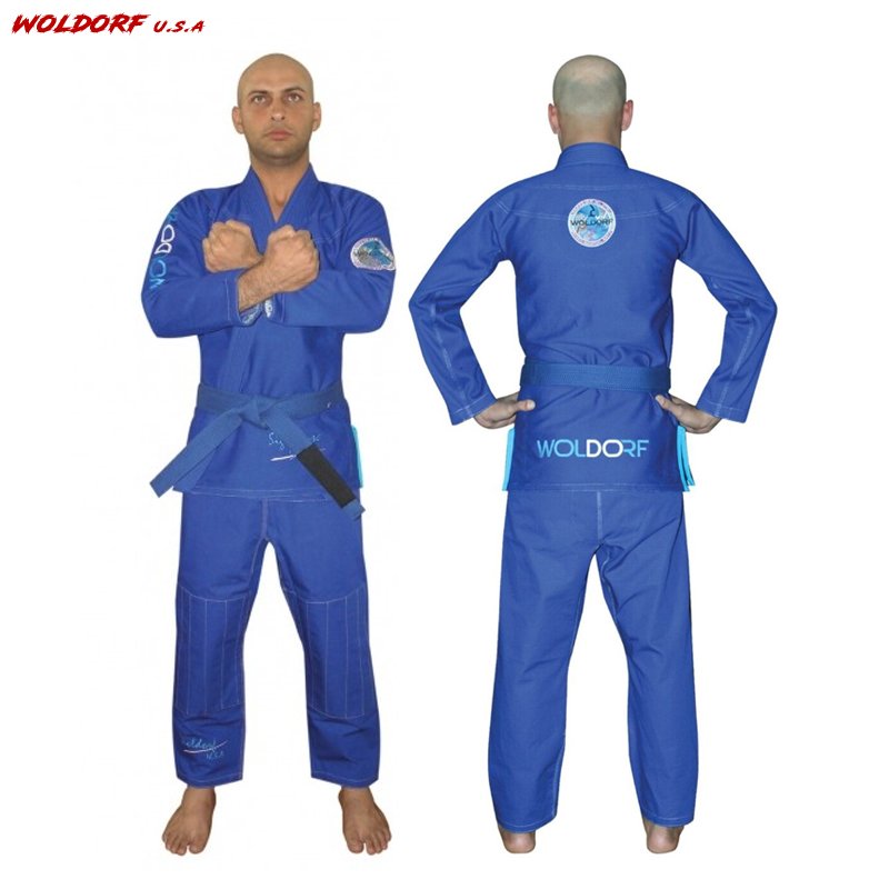 Woldorf USA Pearl Weave Jiu Jitsu Kimono in Blue