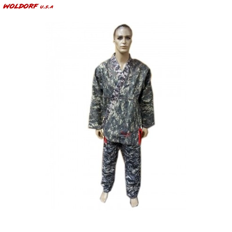 Woldorf USA Gold Weave Bjj Kimono Cameo Print