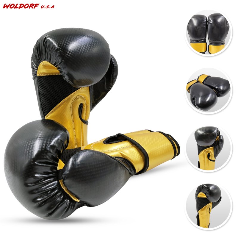 Boxing gloves Black and Gold injection molded foam