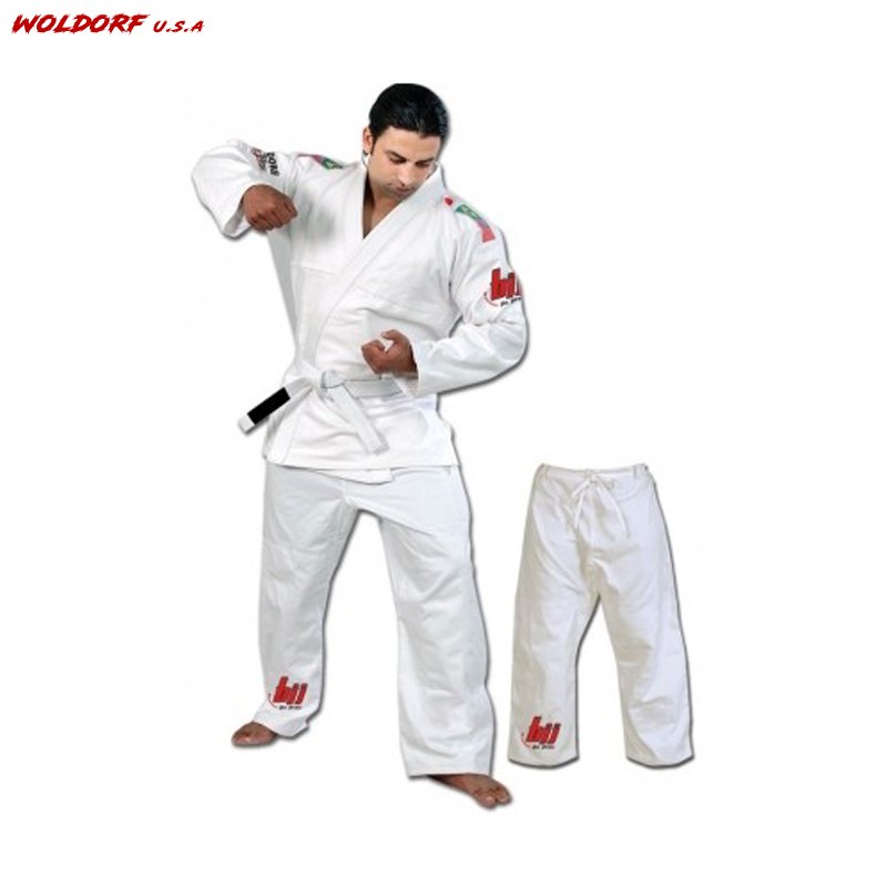 Single Weave Jiu Jitsu Uniform in White