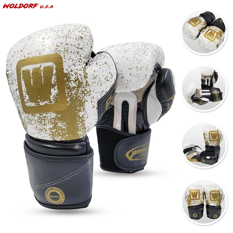 Boxing gloves in cowhide leather Gel padding