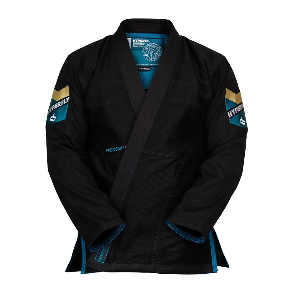 Hyperfly BJJ Gi ProComp Lyte black/ocean gold