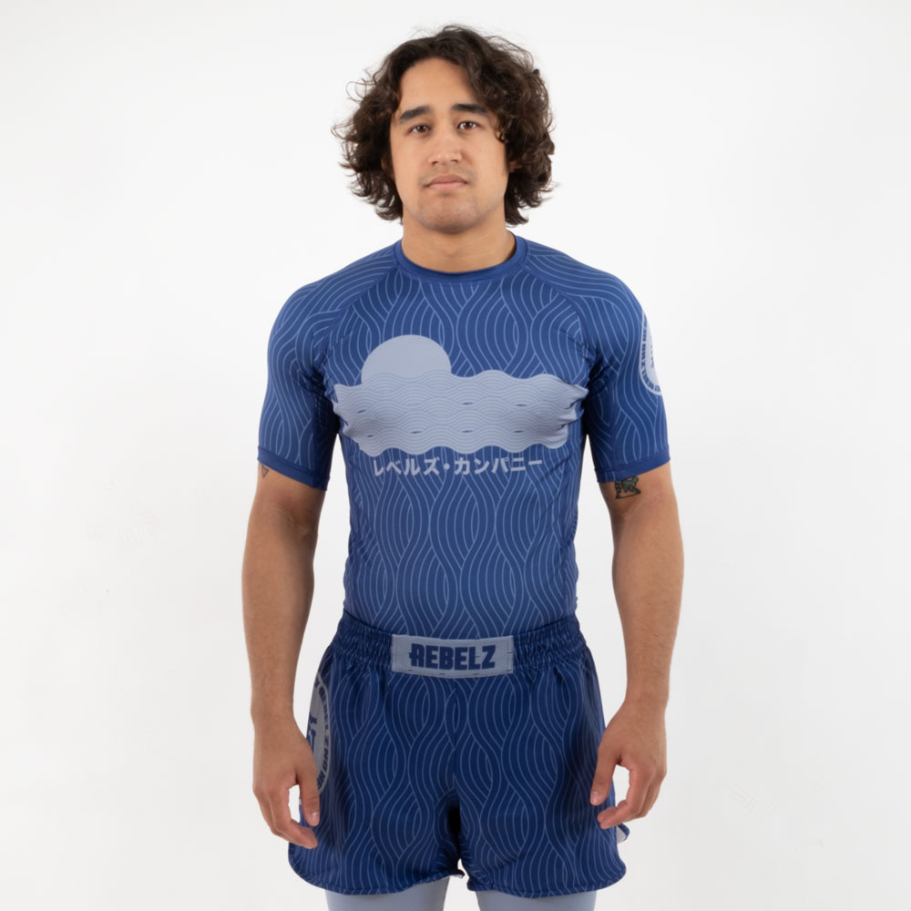 Rebelz Rashguard Hinode silver blue