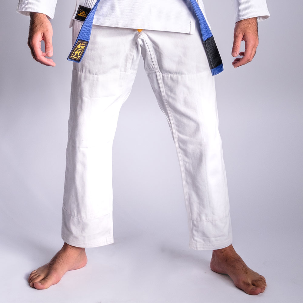 Rebelz BJJ Pants Gold Standard 2 white