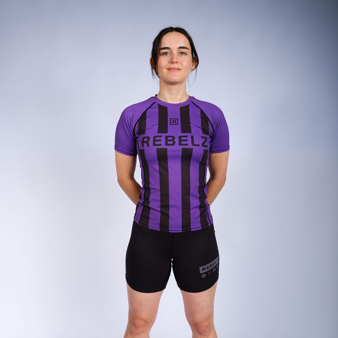 Rebelz Rashguard Women Ranked Fight Club purple