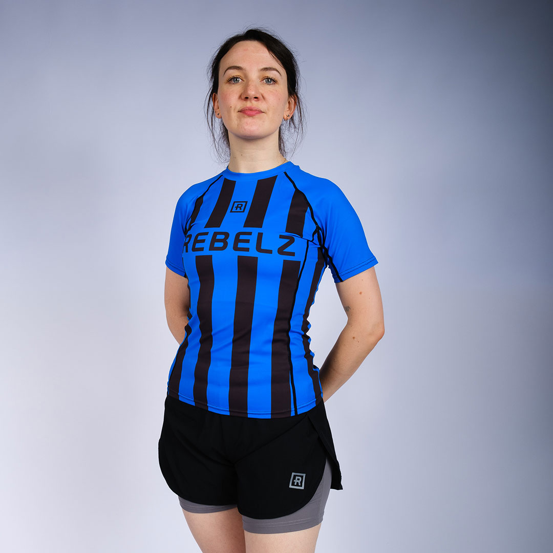 Rebelz Rashguard Women Ranked Fight Club blue