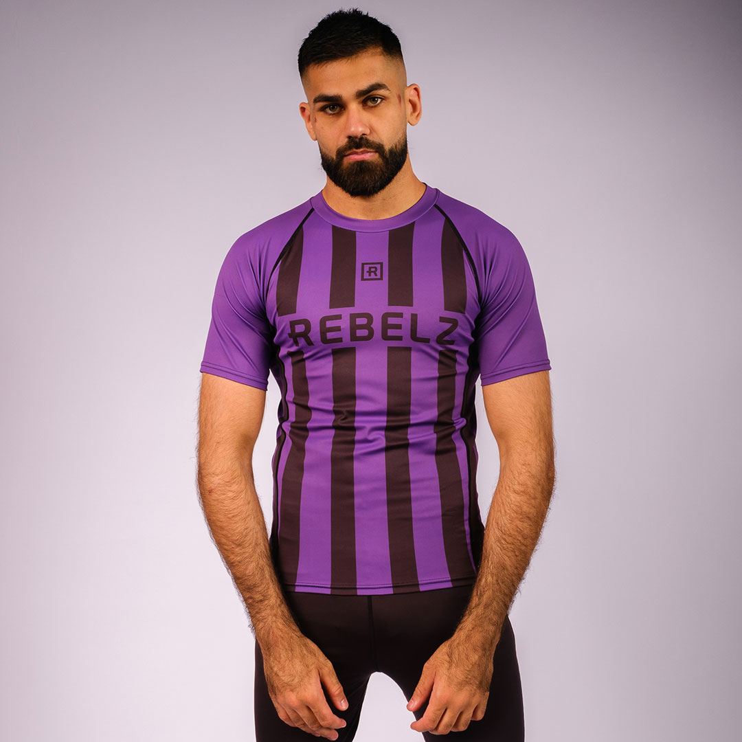 Rebelz Rashguard Men Ranked Fight Club purple