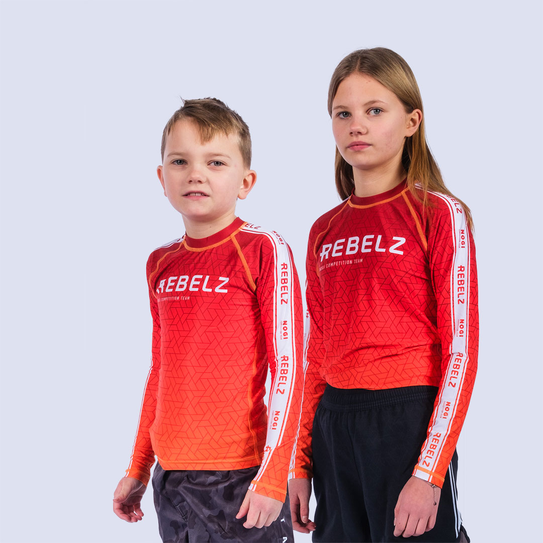 Rebelz Rashguard Kids Ranked orange