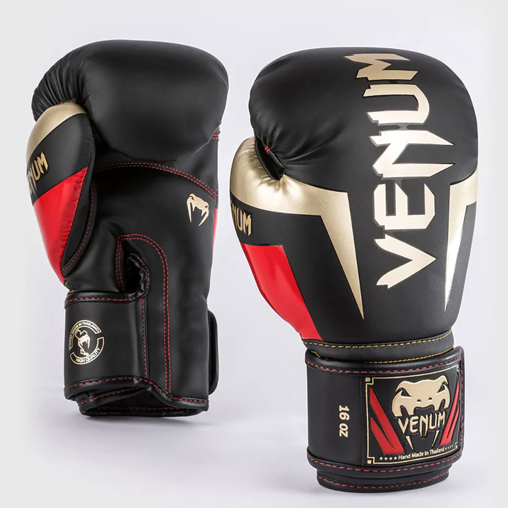 Venum Boxing Gloves Elite black/gold/red