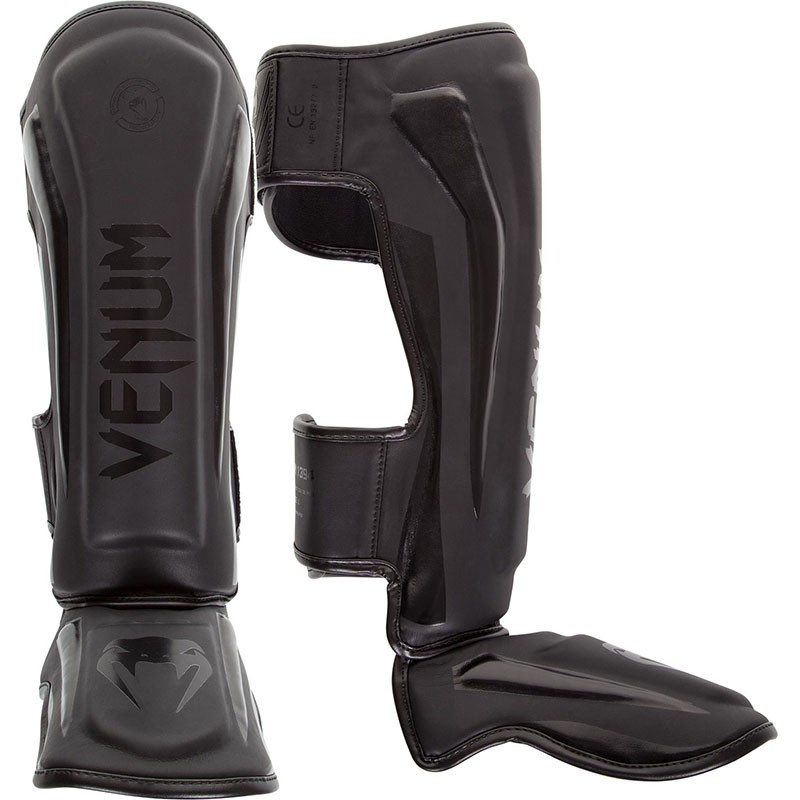 Venum Shin Guards Elite matte black