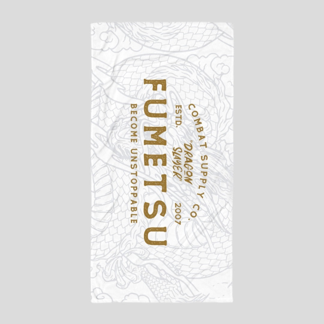 Dragon Slayer Large Towel White