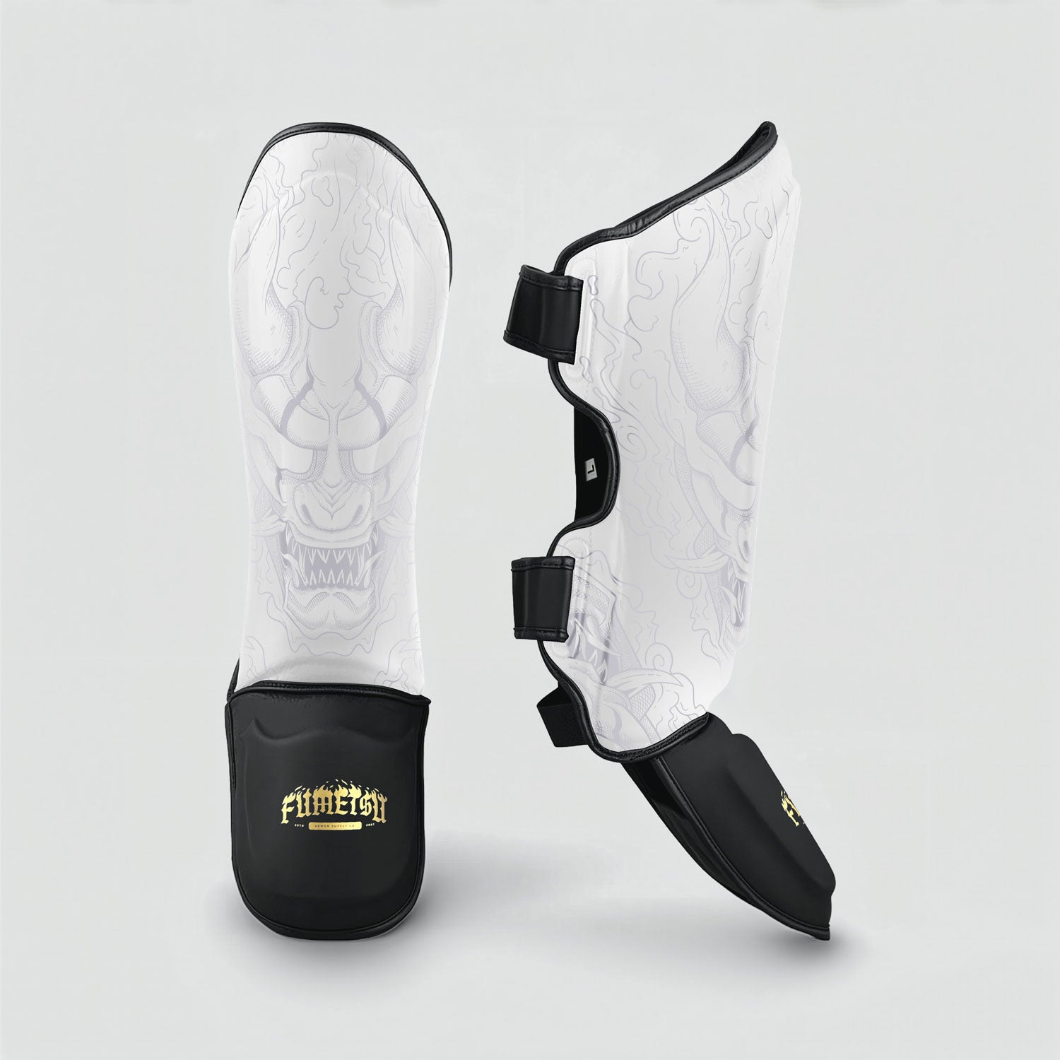 Oni Shin Guards White/Black/Gold