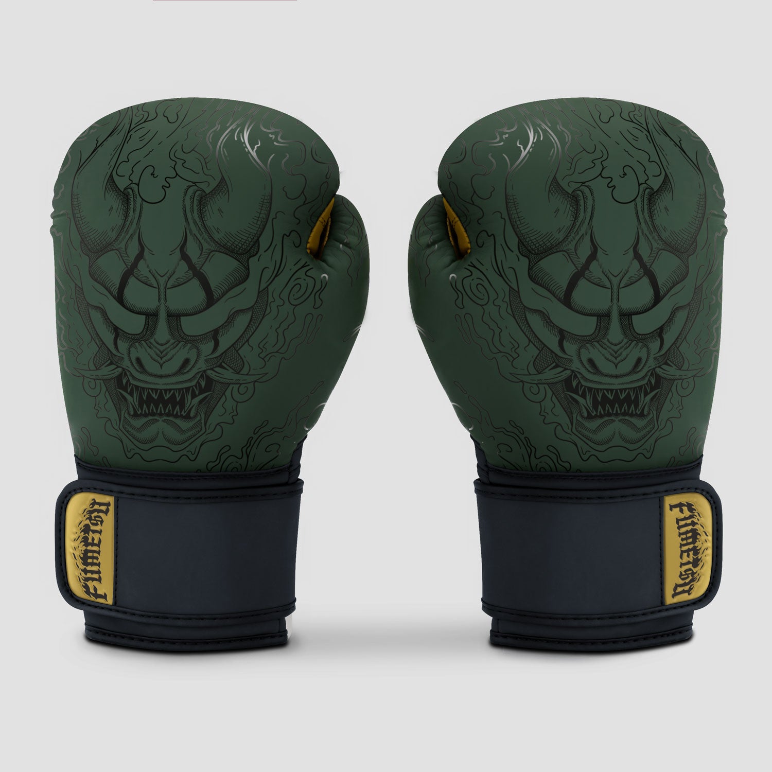Oni Boxing Gloves Khaki/Black/Gold