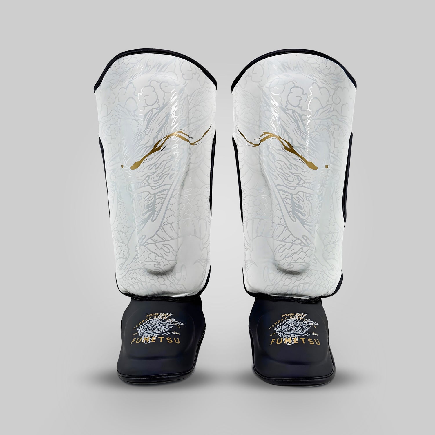 Dragon Slayer Shin Guards White/Black/Gold