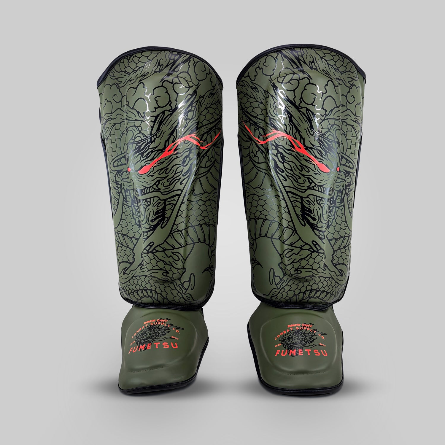 Dragon Slayer Shin Guards Khaki/Orange
