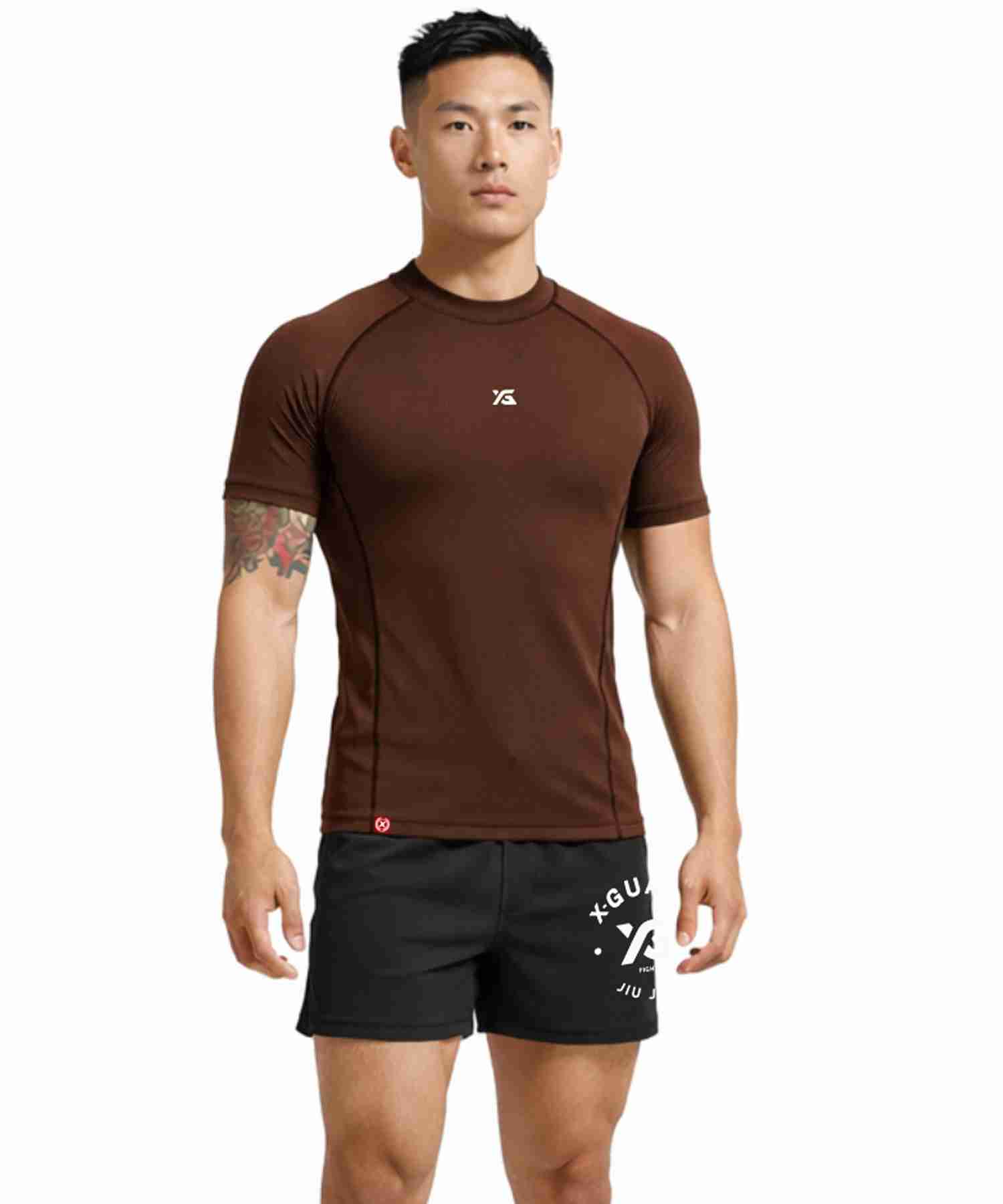 Brown Rank Rash Guard | IBJJF Approved