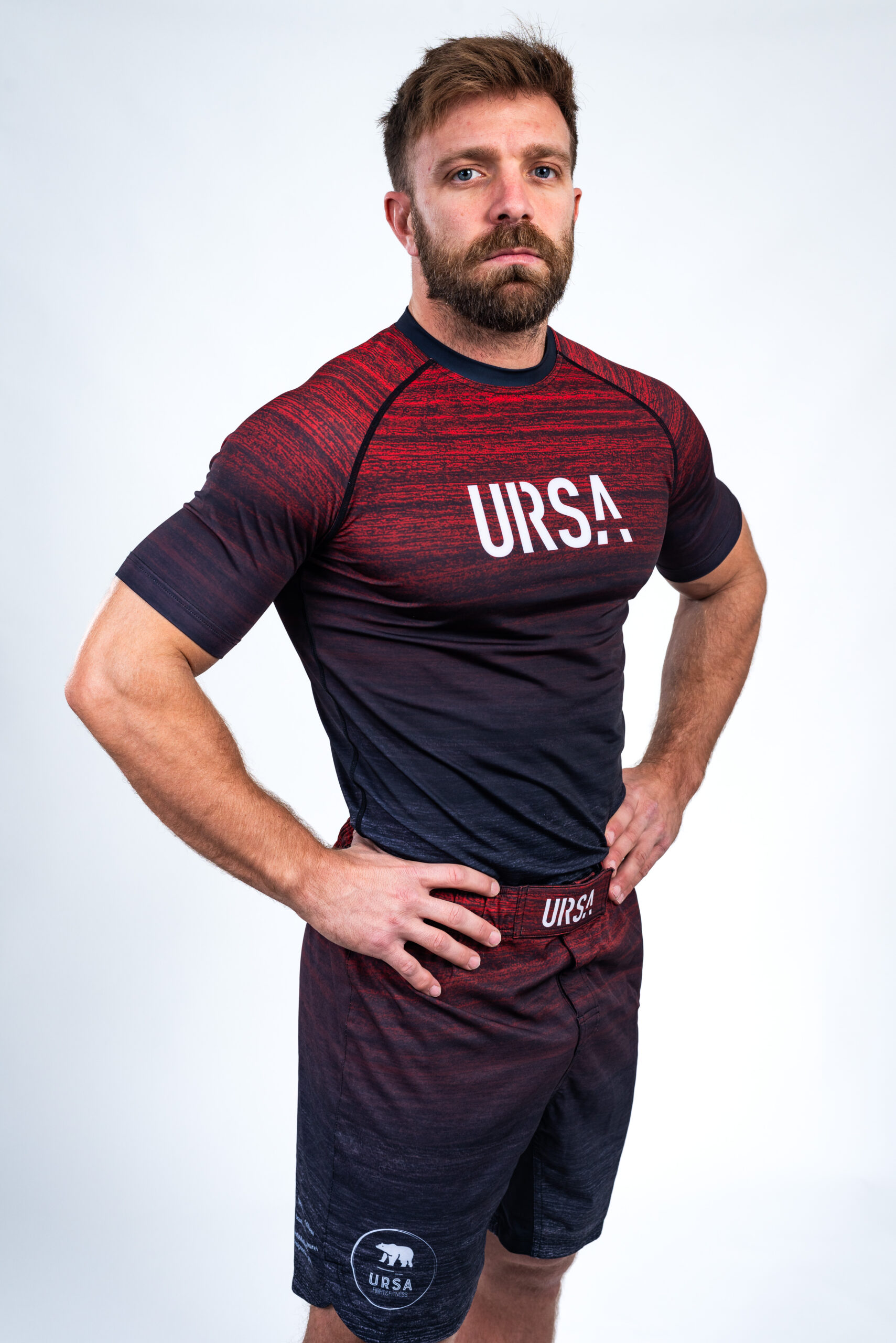Red Gray BJJ Rashguard