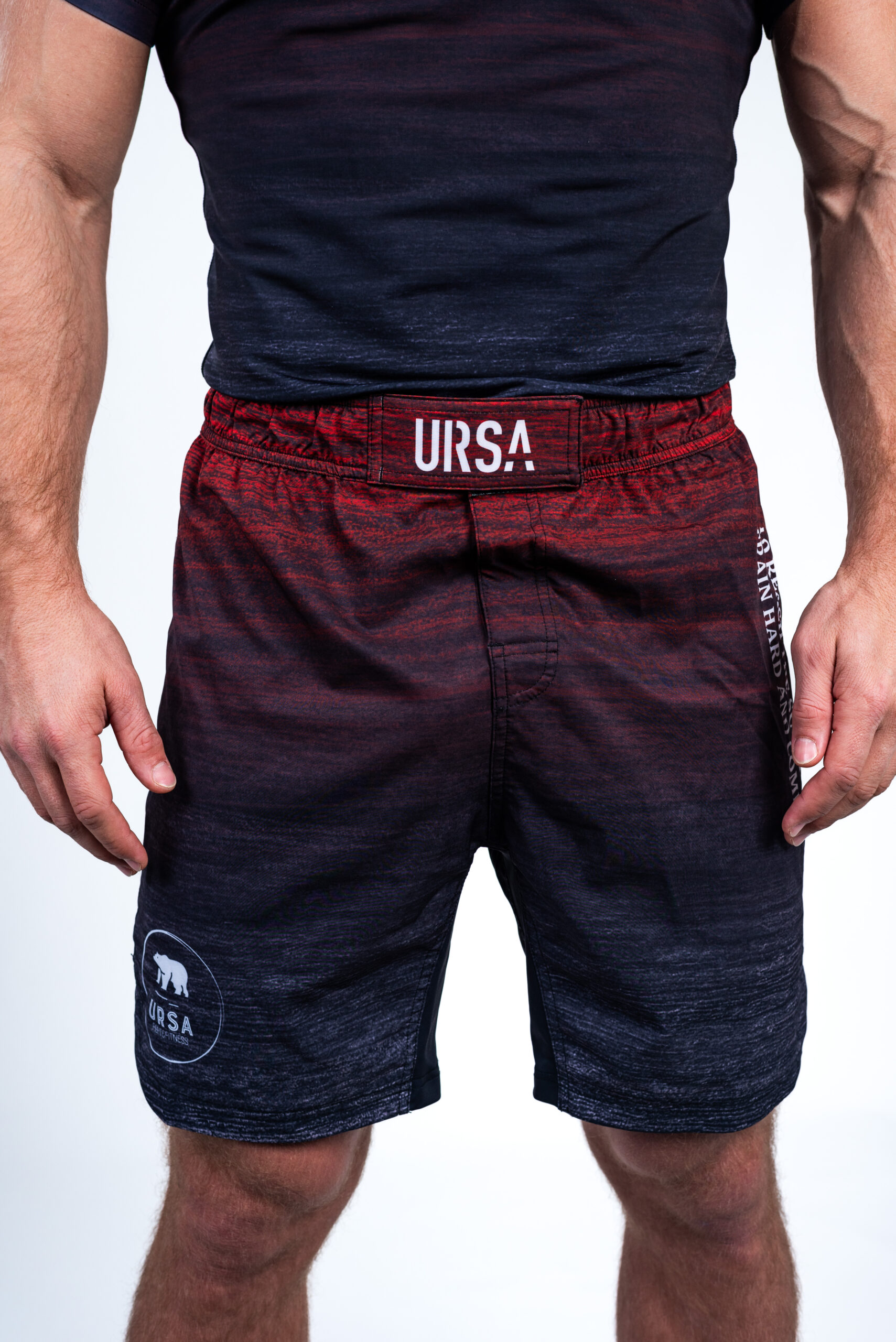BJJ Grappling shorts red-gray
