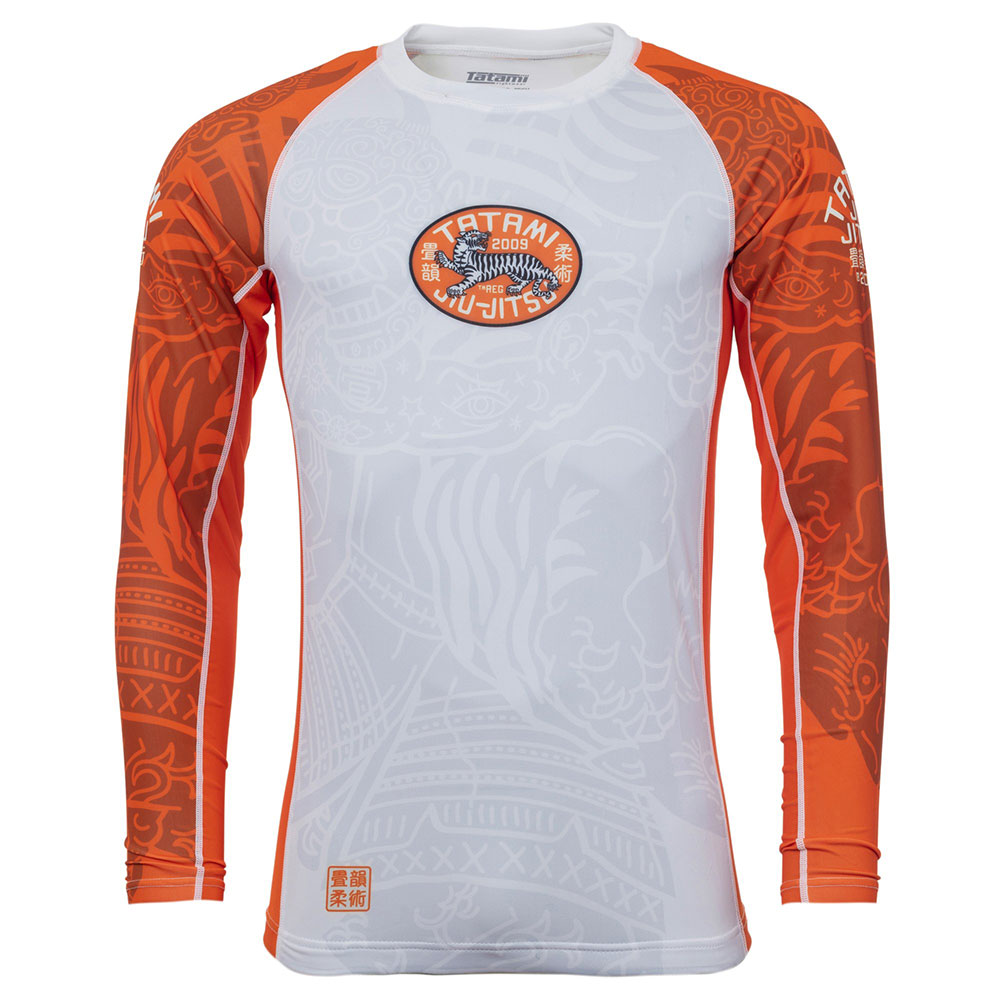 Tatami Rashguard Takedown Tiger white