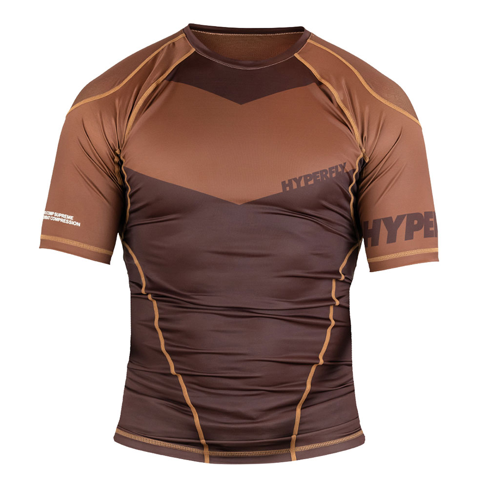 Hyperfly Rashguard ProComp Supreme Short Sleeve brown