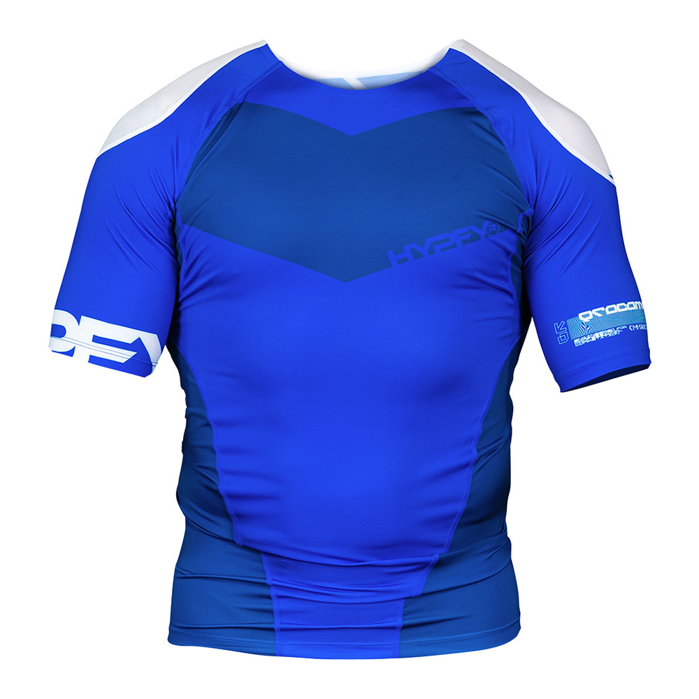 Hyperfly Rashguard ProComp Supreme Edge Short Sleeve blue