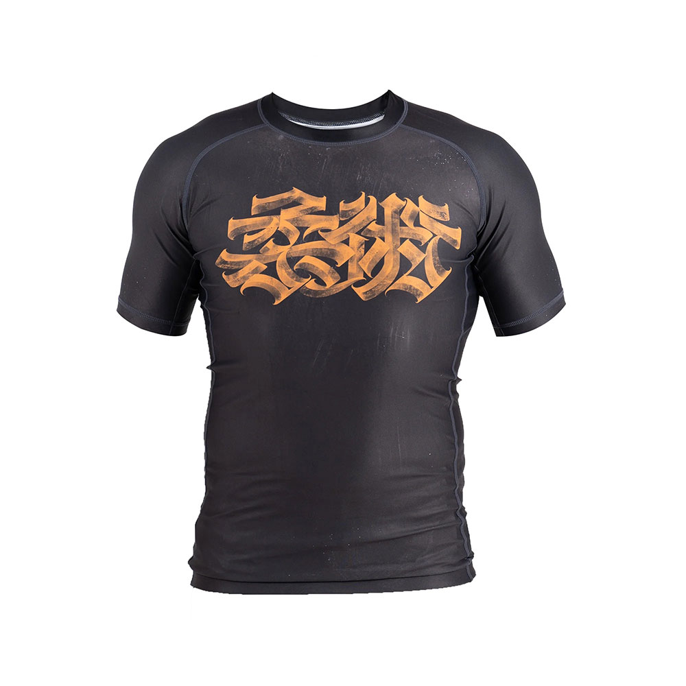 Scramble Rashguard Hanzi Gold