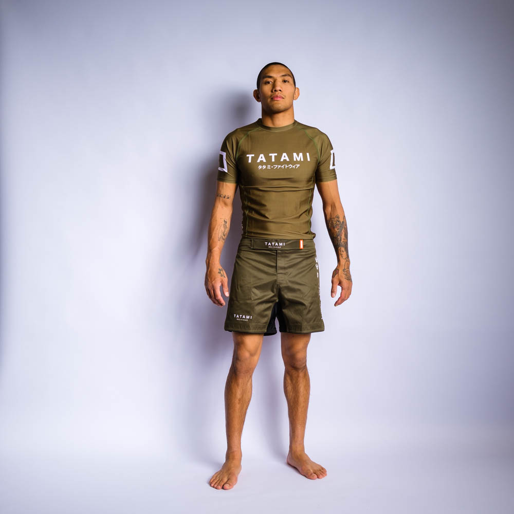 Tatami Rashguard Katakana Short Sleeve khaki