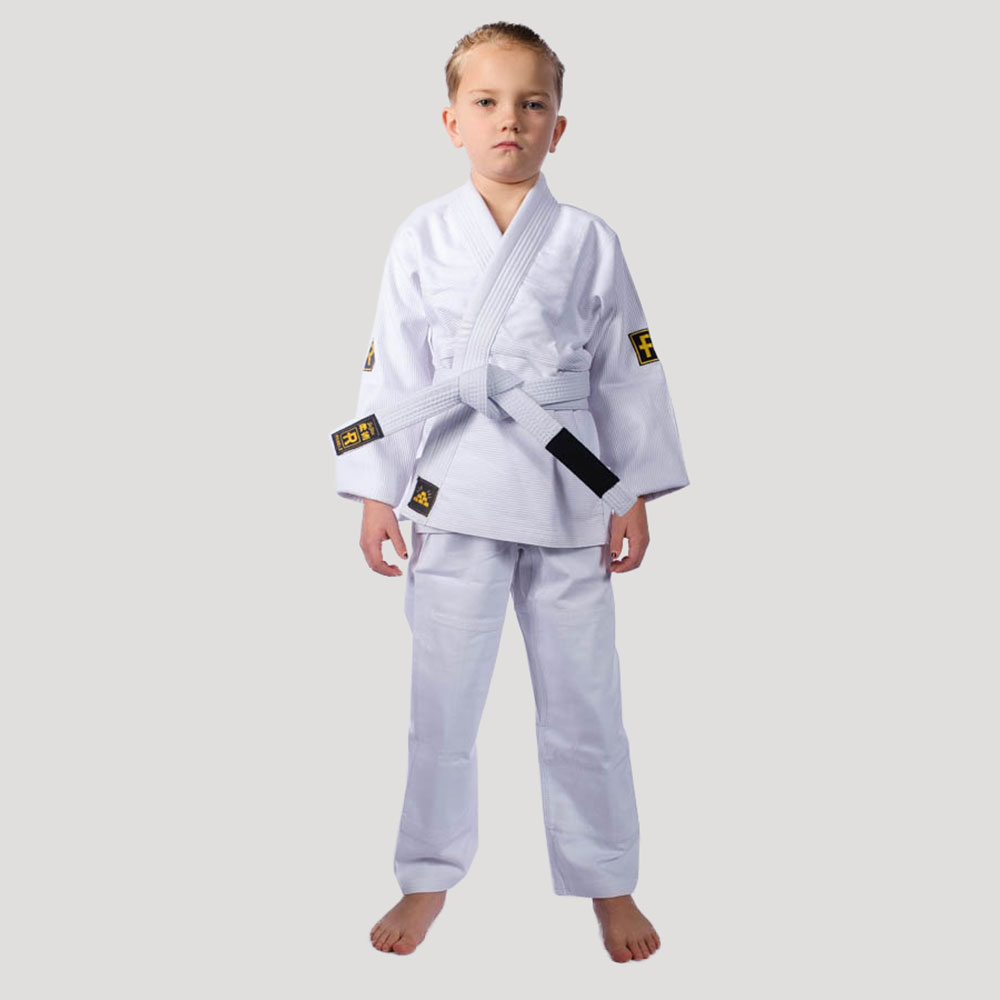 Rebelz BJJ Gi Kids Gold Standard 2 white