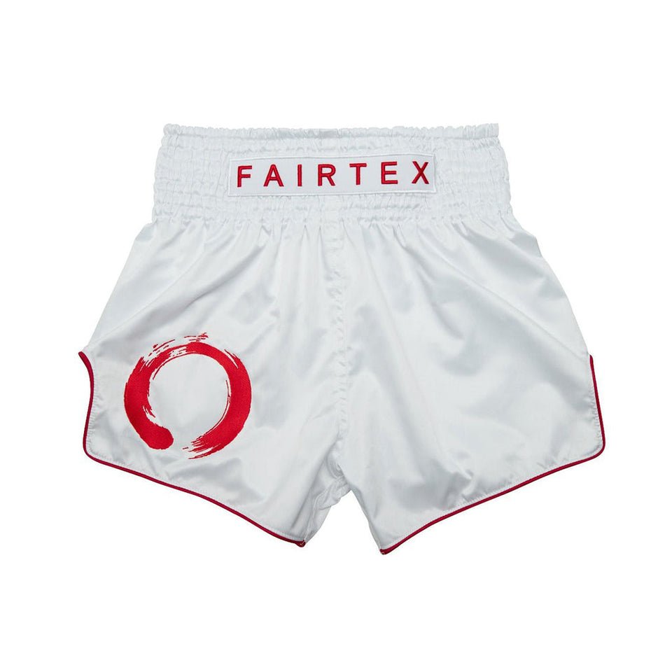 Fairtex BS1918 Enso White Muay Thai Boxing Shorts