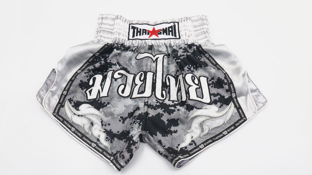 ThaiSmai Gray Camo Muay Thai Short