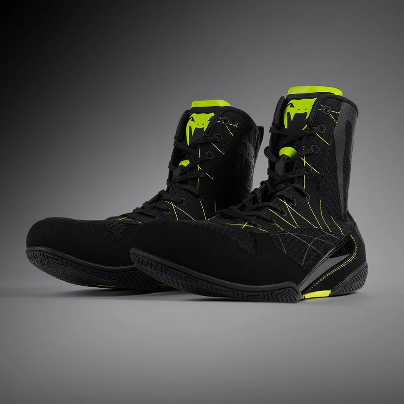 Venum Training Camp 4.0 Boxing Shoes - Black/Neon Green